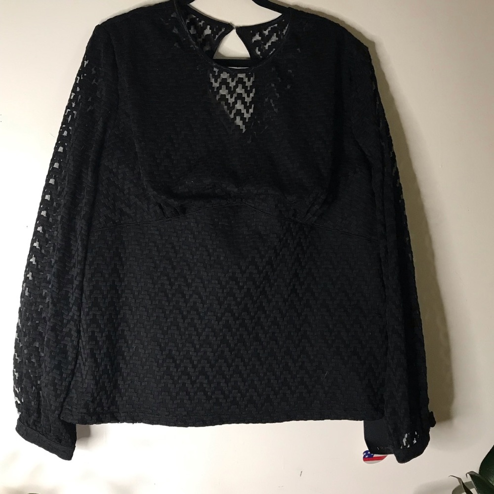 Long Sleeve Black Blouse